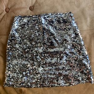 sequin body con mini skirt